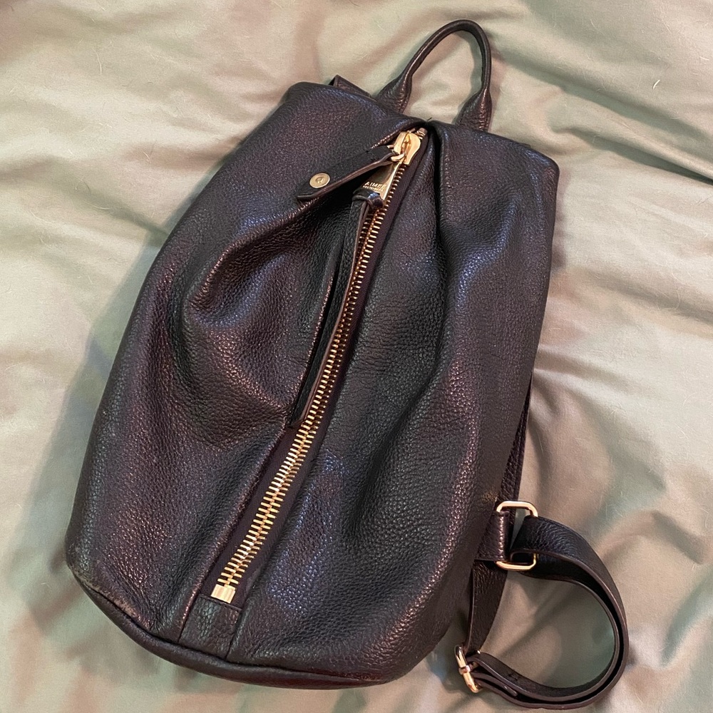 Black leather Aimee Kestenberg backpack